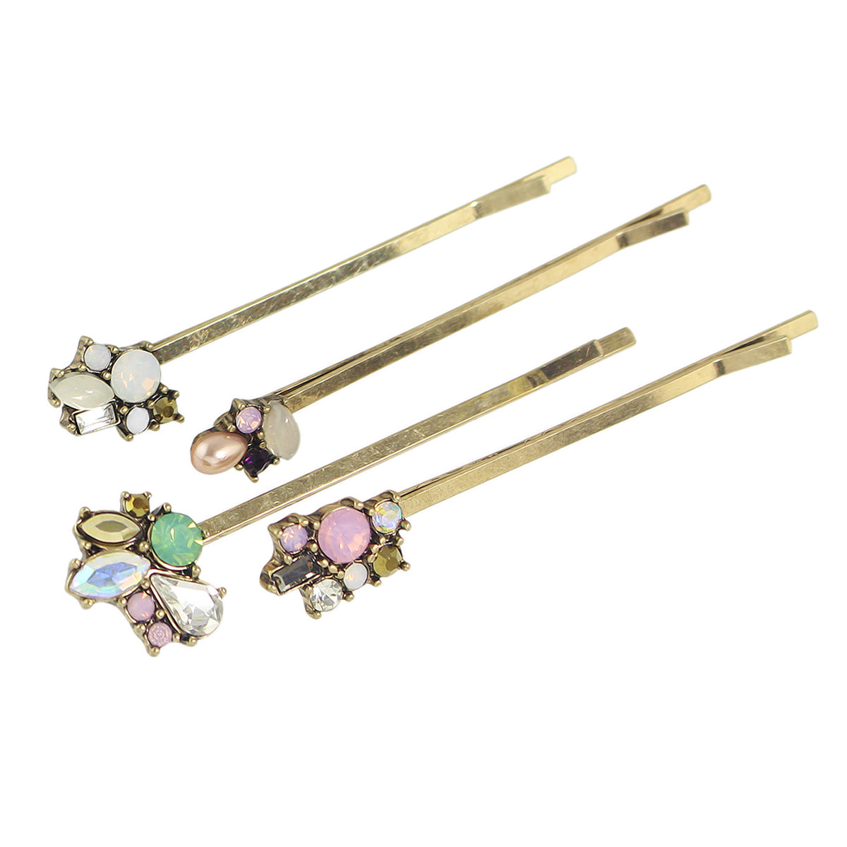 4 pcs Colorful Flower Hair Clips