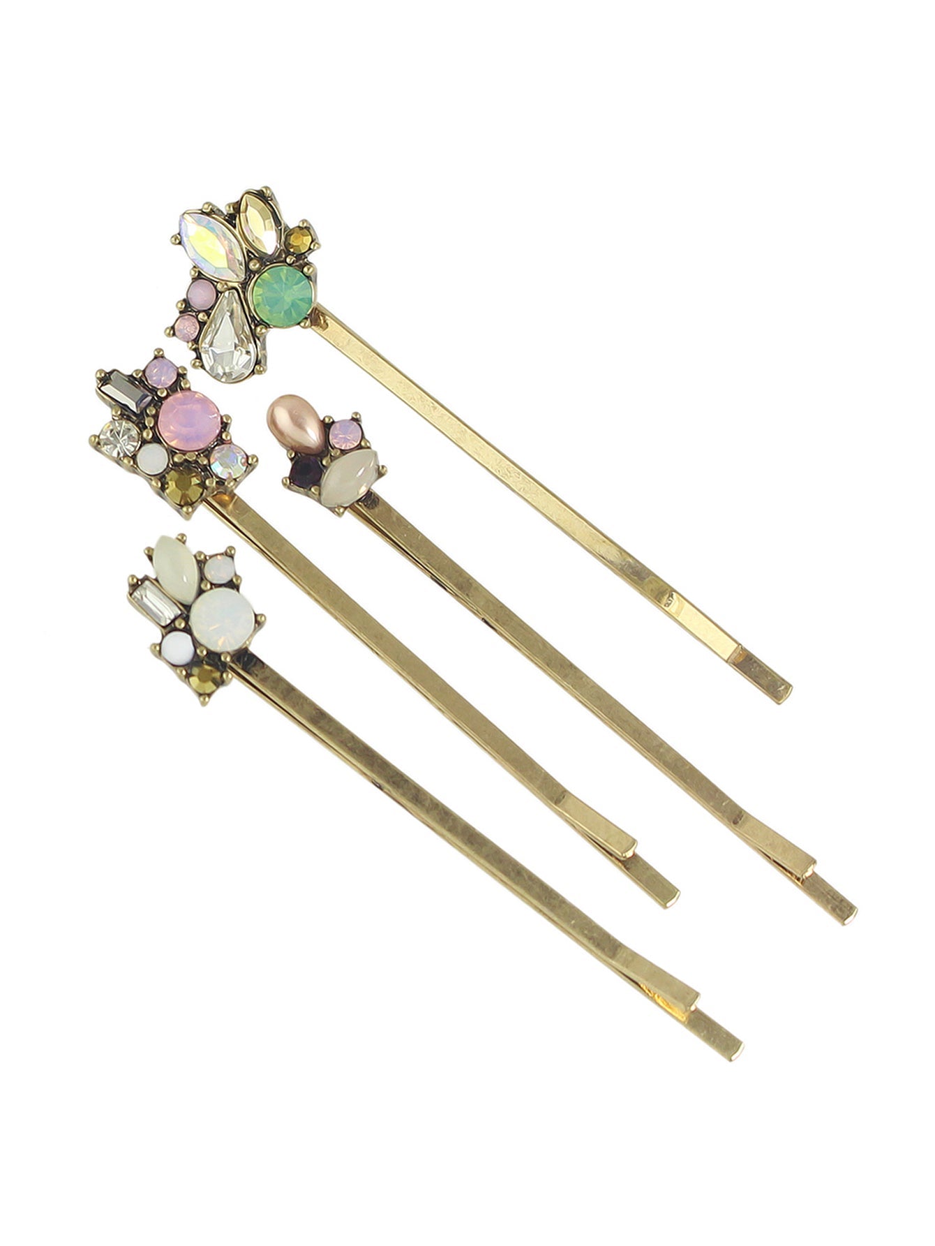 4 pcs Colorful Flower Hair Clips