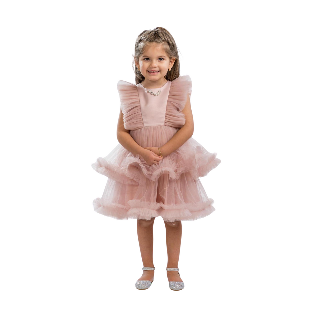 Girls Formal dress pink / white