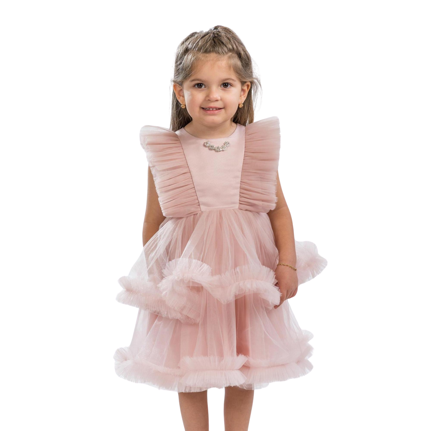 Girls Formal dress pink / white