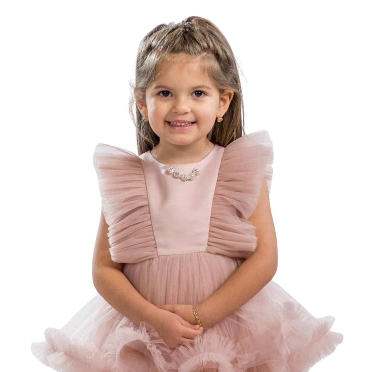 Girls Formal dress pink / white