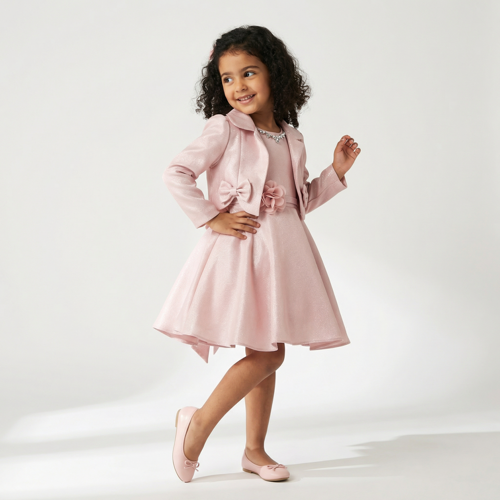 Satin Stella Girls Bolero Dress
